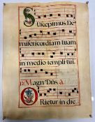 GERMANY: AN IMPRESSIVE LARGE HANDWRITTEN VELLUM MANUSCRIPT from an Important Choir Book or Hymnal