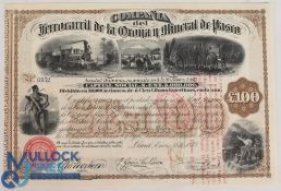 PERU RAILWAY & MINING COMPANIA NACIONAL DEL FORROCARRIL MINERAL DE PASCO - 6% Loan. Bearer Bond