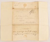 RAILWAYS 1832 MANUSCRIPT LETTER DATED 1832, 2pp 4to with a further 1p letter from the recipient on