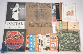 BOX OF ADVERTISING EPHEMERA to include desk plotters, trade catalogues for films, cookers,