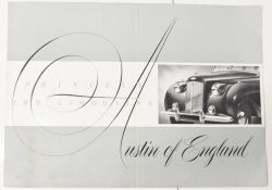 AUTOMOBILES: AUSTIN PRINCESS 1949. A 4-page brochure has 4 illustrations of this car with details