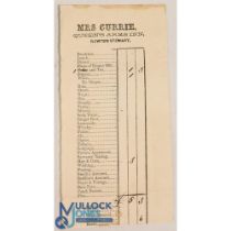 NEWTON STEWART SCOTLAND; QUEENS ARMS INN c1830s - bill for meals and food for horses. size 3¾" x 7¾"