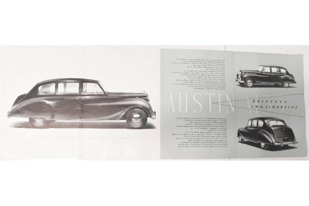 AUTOMOBILES: AUSTIN PRINCESS 1949. A 4-page brochure has 4 illustrations of this car with details - Image 2 of 2