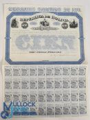 BOLIVIA GOVERNMENT LOAN - Republica De Bolivia - 8% Loan. Bearer Bond for 100 pesos. Unissued and