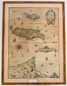FRANCE -MAP – CHRISTOPHER TASSIN – circa 17th century - hand coloured engraved chart of the South of