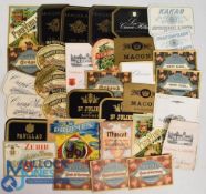 EARLY WINE BOTTLE LABELS OVER 100 YEARS OLD mainly c1880s-1910. Attractive period selection of 30