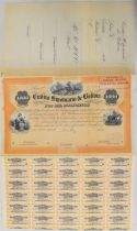 CREDITO HIPOTECARIO DE BOLIVIA – 10% Loan, La Paz 19- Bearer Bond for 1,000 Bolivianos. A very