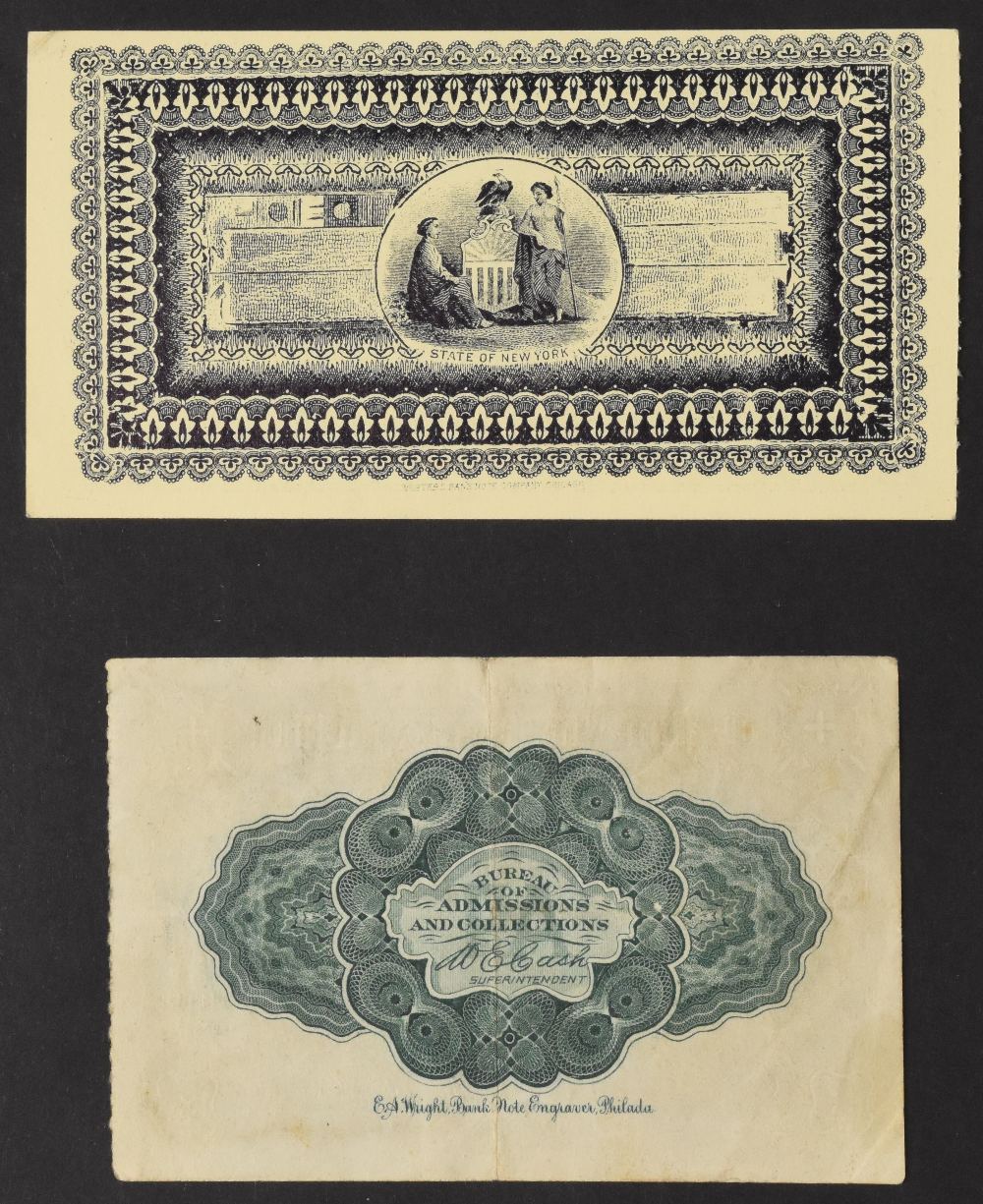 UNITED STATES - THE PAN AMERICAN EXPOSITION - SOUVENIR TICKET, BUFFALO 1901. Seated allegorical - Image 2 of 2