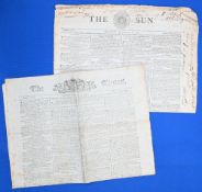 FRENCH REVOLUTION – THE SIEGE OF TOULON – NEWSPAPER – The Times for December 26th 1793, carrying