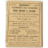 RAILWAYS: BRADSHAW’S 1860s. 132 page publication with 4 plates, extensively detailing places to