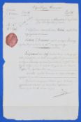 FRENCH REVOLUTION – GALLANTRY AWARD – Fine document dated ‘an7’ [1799] being an award of the