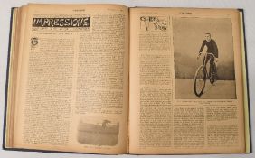 AN ILLUSTRATED WEEKLY 1893 - bound volume of 28 of these early Cycling magazines each of 16 pages