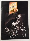 AUTOGRAPH - B B KING programme for the JVC Super Session 1992, signed across the front cover