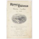 MOTOR CYCLES: ROYAL ENFIELD Motor Cycles for 1930. A 16-page brochure with photographs of their 8