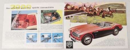 AUSTIN HEALEY 3,000 SPORTS CONVERTIBLE 1962. An attractive 8 page brochure with 3 full page colour