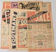 FOOTMANS DEPARTMENT STORE, Ipswich 1930s. Collection of 8 different large format Sales Catalogues