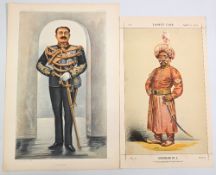 INDIA - VANITY FAIR PRINTS – PROMINENT INDIANS (2) features Cuch Behar and Nawab Nasim Mansur Ali