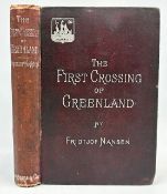 ARCTIC EXPLORATION BOOK: THE FIRST CROSSING OF GREENLAND by Fridtjof Nansen 1896. 452-page book with