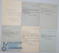AUTOGRAPH: OCTAVE MIRBEAUX, FRENCH AUTHOR. Group of five autograph letters signed various
