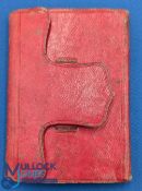 1812 PEACOCK`S POLITE REPOSITORY red leather-bound pocket book, part filled in with pencil with