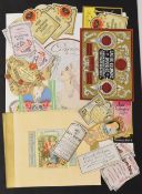 PERFUME and EAU DE COLOGNE ART-NOUVEAU & ART-DECO BOTTLE LABELS - c1890s-1930s. Most beautiful