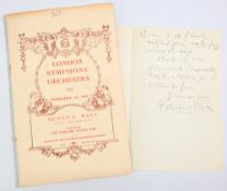 EDWARD ELGAR (1857-1934) AUTOGRAPH LETTER – handwritten to Adrian Boult (1889-1978, Conductor of the