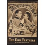 THE FOUR FEATHERS: WARTIME ADVENTURE FILM 1939 - 16 page programme, with over 30 photographs from