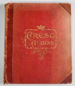 CRESTS ALBUM – Early twentieth century album containing many hundreds of crests removed from