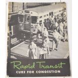 TRAMWAYS: Rapid Transit published by General Electric 1950. A large 16 page publication with 30