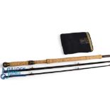Hardy Alnwick Graphite Salmon Deluxe carbon fly rod 15 ft 4" 3pc line 10#, 26" handle with alloy