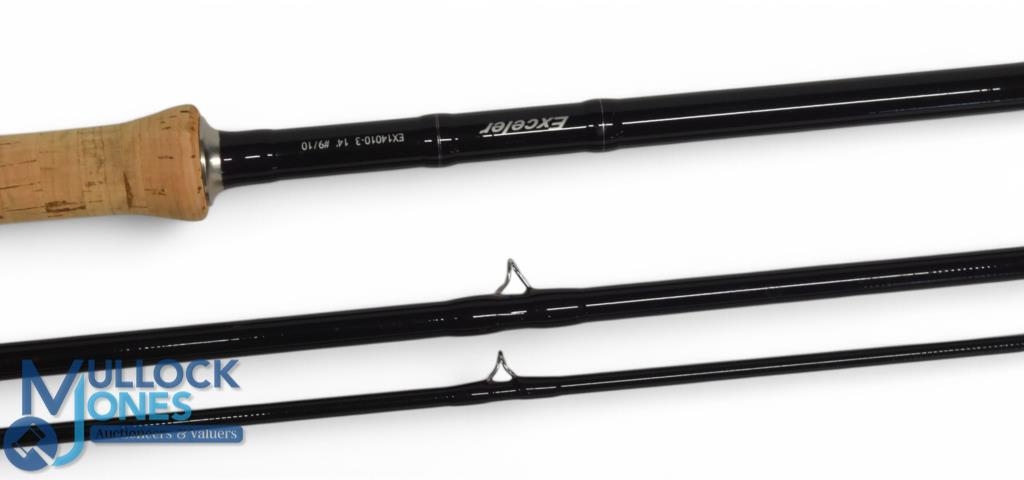 Daiwa Exceler EX 14010-3 carbon salmon fly rod, 18ft 3pc line 9/10#, 26" handle with alloy double - Image 3 of 3