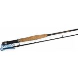 Courtland H T by Normark carbon trout fly rod 9ft 2pc, line 6/7#, uplocking graphite reel seat,