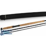 Daiwa Exceler EX 14010-3 carbon salmon fly rod, 18ft 3pc line 9/10#, 26" handle with alloy double
