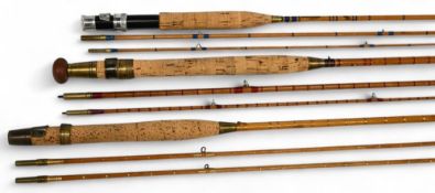 W Hamlin Maker Cheltenham split cane trout fly rod, 9ft 3