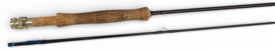 Drennan carbon trout fly rod, 8ft 2p alloy uplocking reel seat, lined butt/tip rings, MCB and