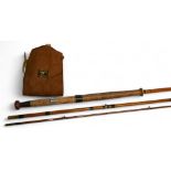 Hardy Alnwick "The Upstream" worming rod No G 30351, 12ft 3pc with whole cane butt and middle