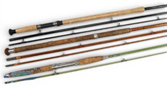 Shakespeare Tetra carbon salmon fly rod No 1730-420, 4.2m 3pc line 10/11#, 28