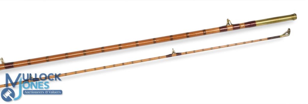 Hardy Alnwick "The Knockabout" Palakona split cane trout fly rod No A99757, 9ft 6" 2pc alloy sliding - Image 2 of 3