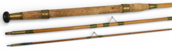 Allcock, Redditch 11ft 3-piece cane coarse fishing rod, whole cane butt/middle, split cane tip (6