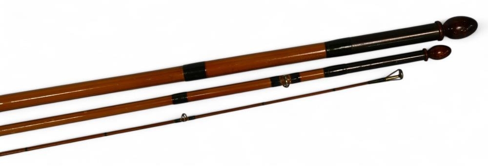 Hardy Alnwick "The Upstream" worming rod No G 30351, 12ft 3pc with whole cane butt and middle - Image 3 of 3
