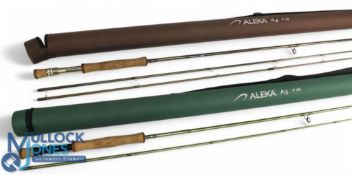 Aleka A4 carbon trout fly rod 9ft 2pc line 8#, with spare tip, alloy double uplocking reel seat
