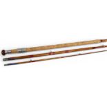 Hardy the Lightweight Thames style, 12ft 3-piece coarse fishing rod, fully refurbished, whole cane