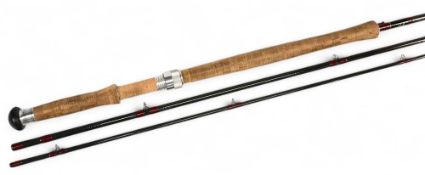 Daiwa made in Scotland Amorphous Wisker Osprey Summer Runner carbon salmon fly rod, 13ft 3pc line