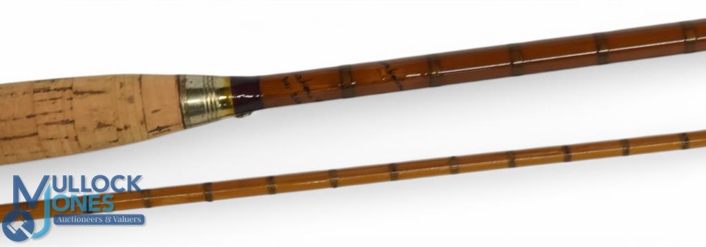 Hardy Alnwick "The Knockabout" Palakona split cane trout fly rod No A99757, 9ft 6" 2pc alloy sliding - Image 3 of 3