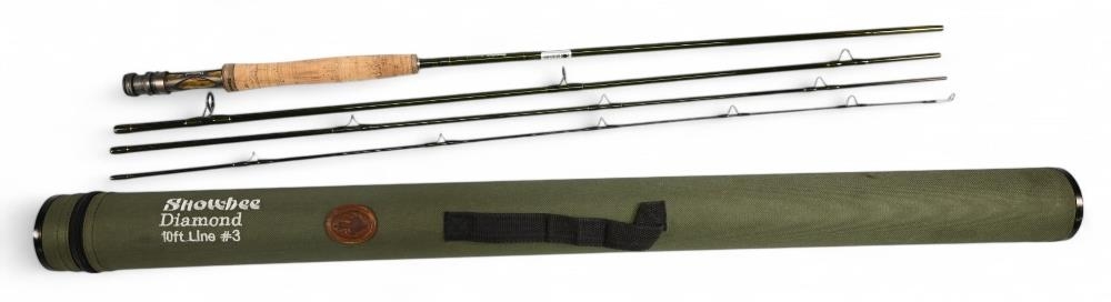 Snowbee "Diamond" carbon trout fly rod, 10ft 4pc line 3#, alloy double uplocking reel seat with burr - Image 2 of 4