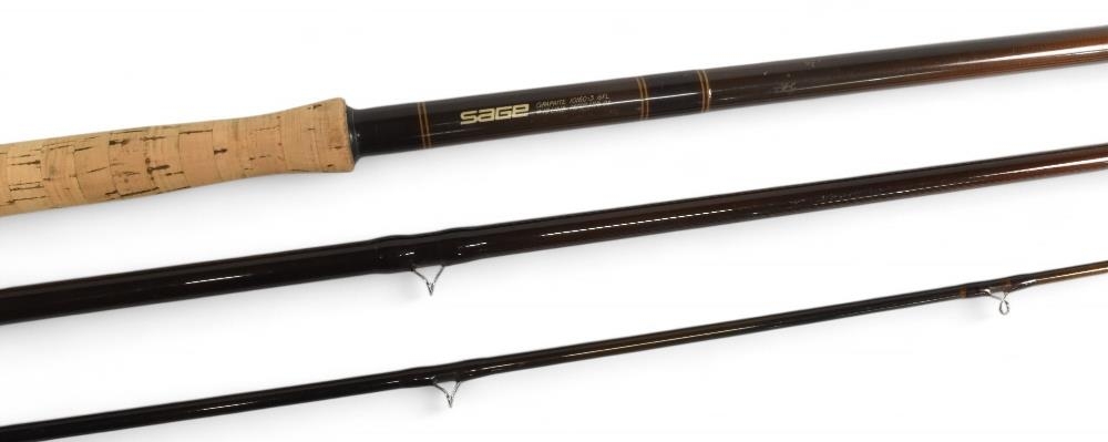 Sage GFL Graphite 10160-3 11 1/8oz Salmon fly rod 16ft 3pc line 10# 24" handle with alloy down - Image 2 of 3