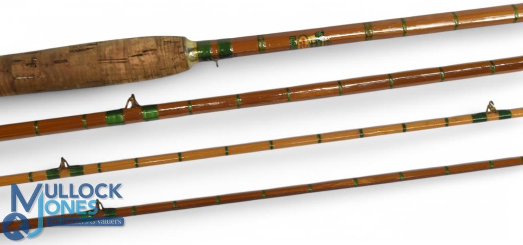 John Macpherson & Sons Inverness split cane trout fly rod 10ft 3pc with spare tip section, alloy - Image 3 of 3