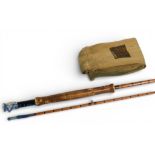 Hardy Alnwick "The Halford Knockabout" Palakona split cane trout fly rod H40980C 9ft 6" 2pc line 7#,