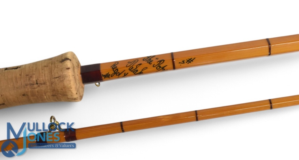 Hardy Alnwick "The Pope" Palakona split cane trout fly rod, 10ft 2pc line 7#, alloy uplocking reel - Image 2 of 3