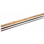 Bruce & Walker hand built "The Expert" carbon salmon fly rod, 15ft 3pc line 9/11#, 24" handle with